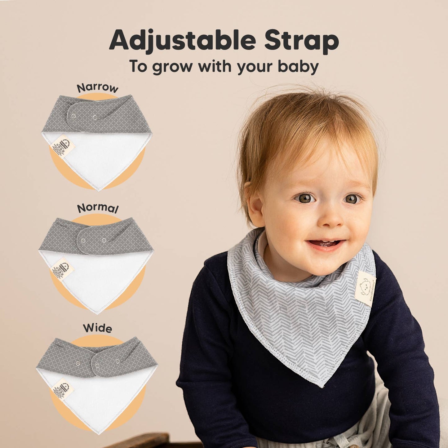 KeaBabies - 8-pack Baby Bandana Bibs for Boys and Girls