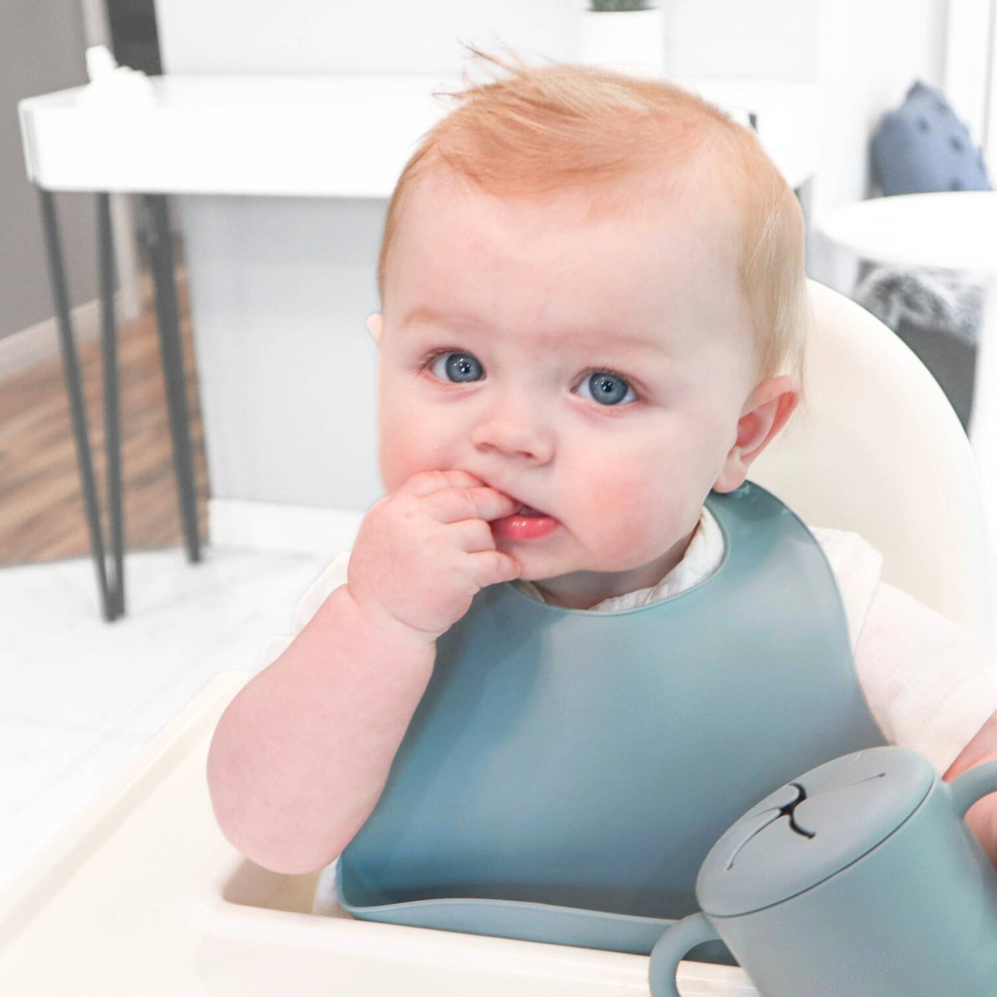 Baby Bliss - Silicone Bib - Sage
