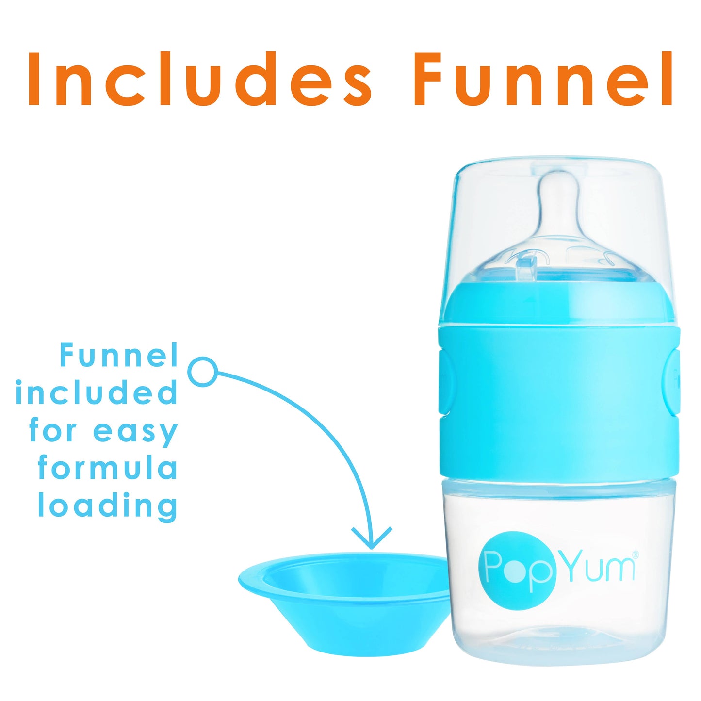PopYum - 3-Pack Anti-Colic Formula Making Bottles