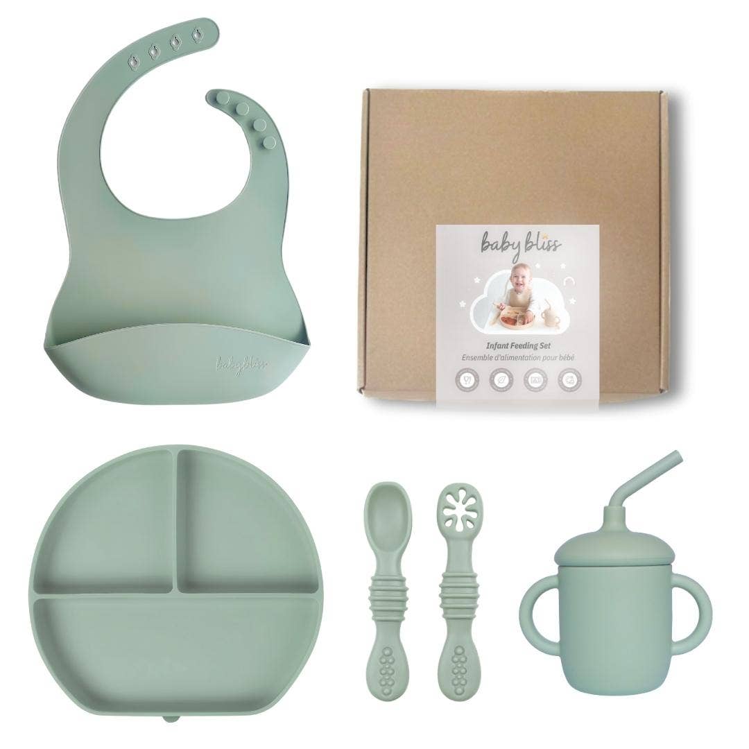 Baby Bliss - Infant Feeding Set, Baby Mealtime Gift Set with Box