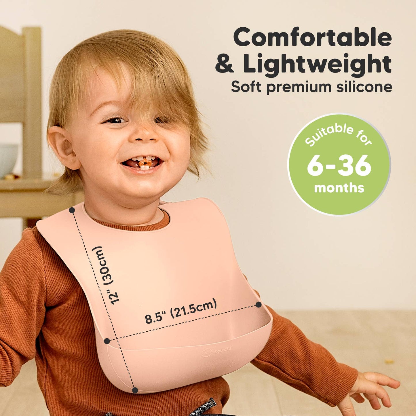 KeaBabies - 2-Pack Prep Silicone Bibs for Babies, Toddlers, Boys, Girls KeaBabies