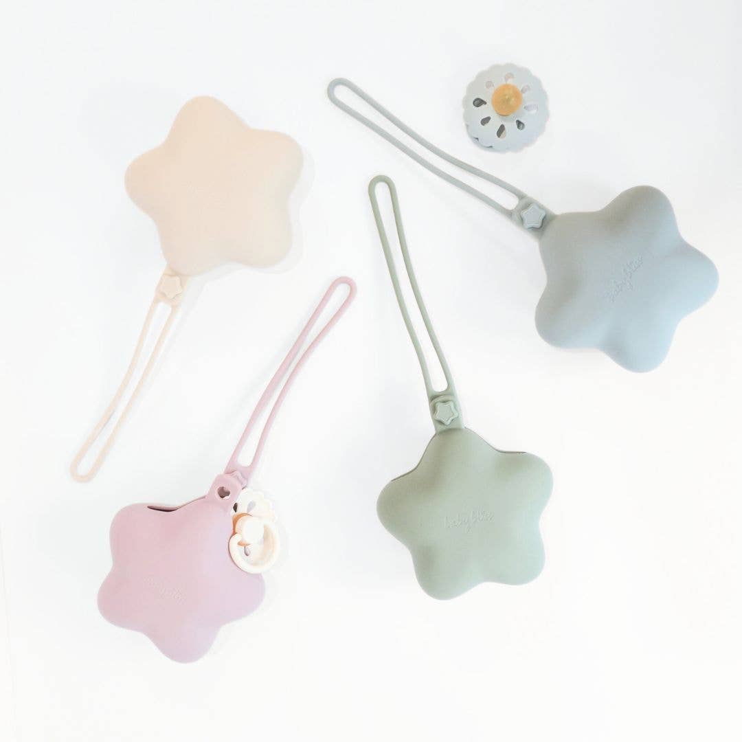 Baby Bliss - Star Pacifier Holder Case - Sage