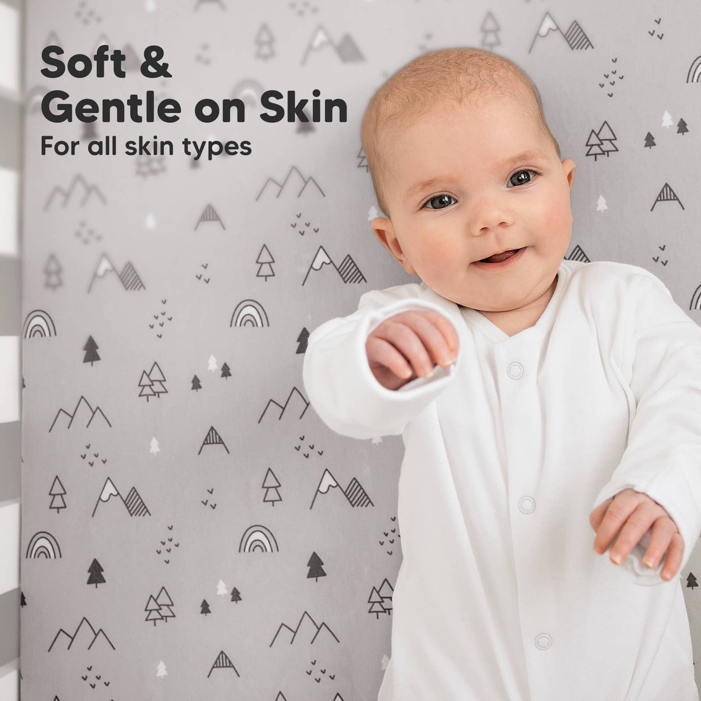 KeaBabies - 2-pack Organic Cotton Fitted Crib Sheet