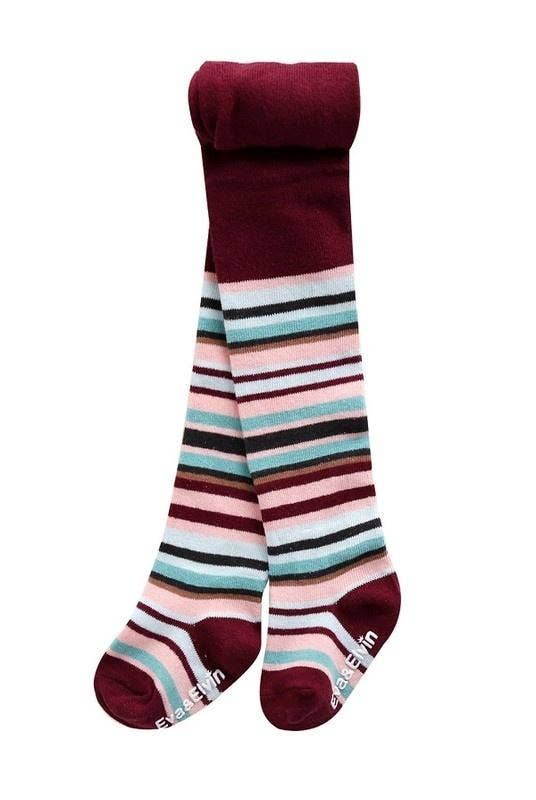 Vaenait Baby - Stripe Tights - Cherryville Pink Vaenait Baby