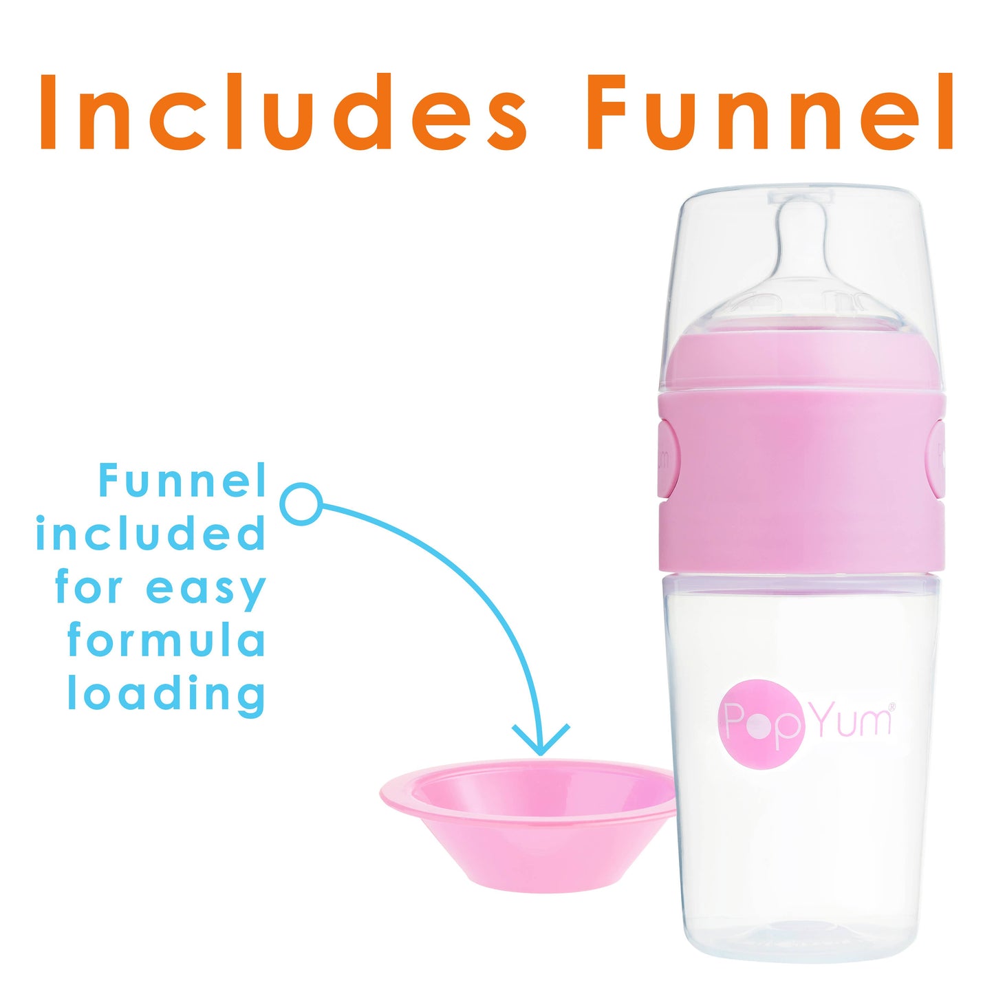 PopYum - 3-Pack Anti-Colic Formula Making Bottles