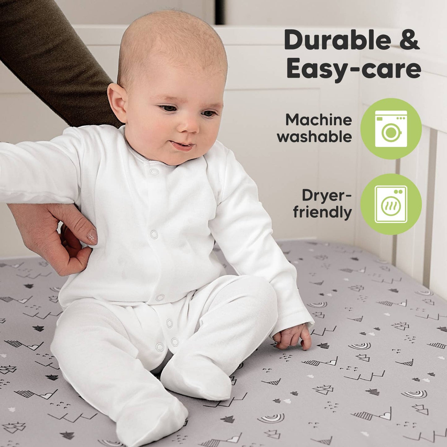 KeaBabies - 2-pack Organic Cotton Fitted Crib Sheet