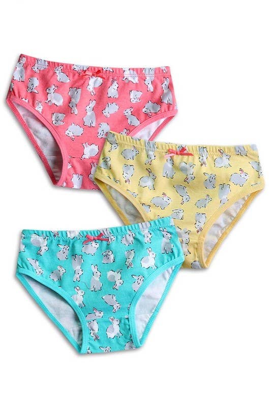 Vaenait Baby - Sweet Rabbit Girls Bikini Briefs 3 Pack Underwear