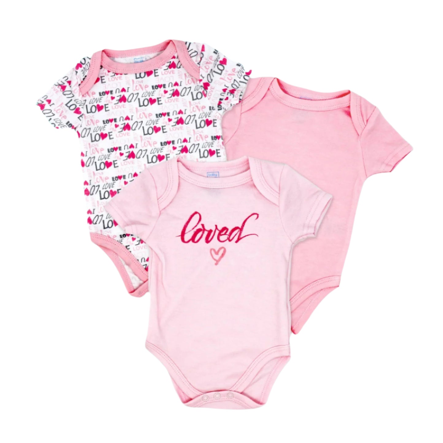 Baby Mode 3-Pack Bodysuit-Girl Loved