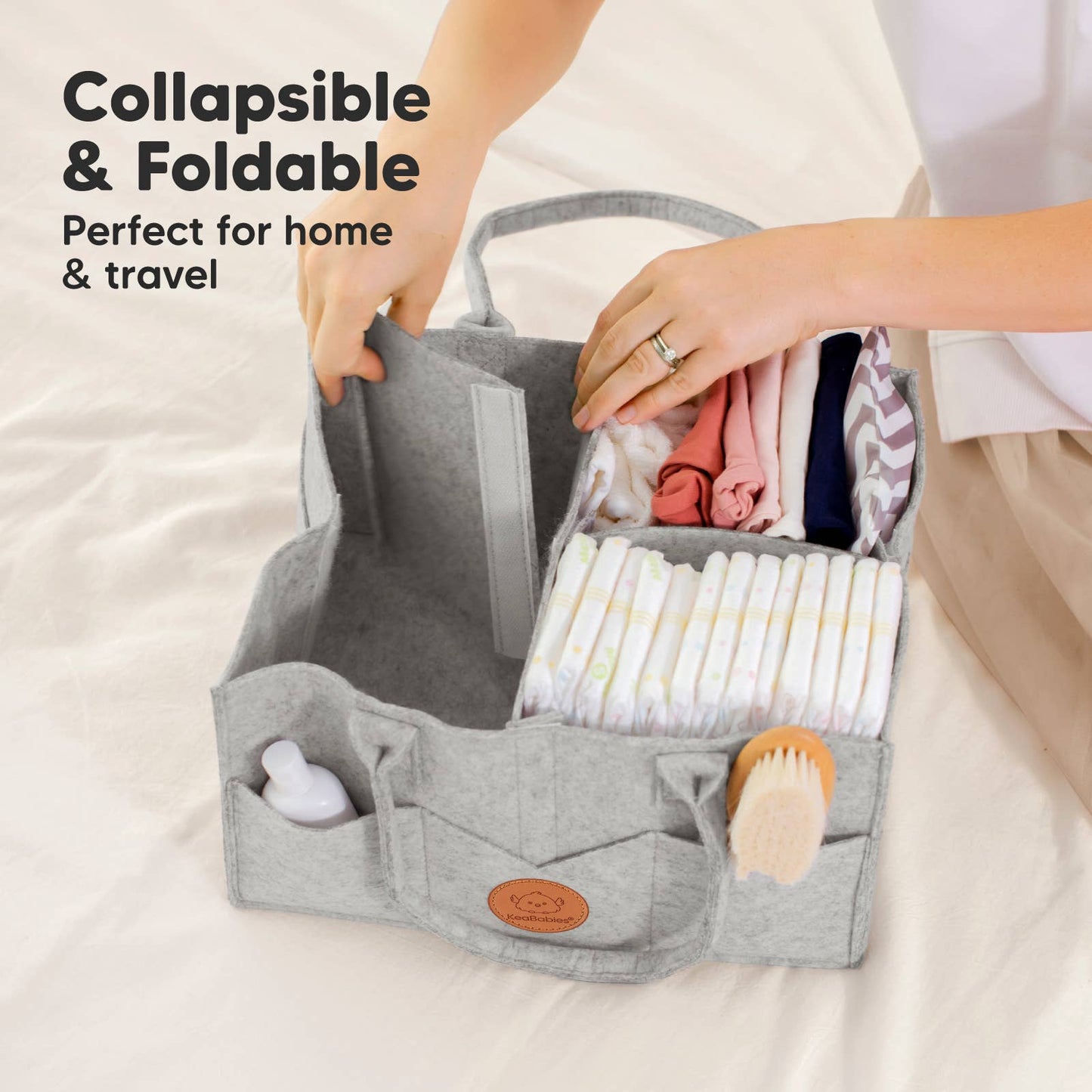 KeaBabies - Original Baby Diaper Caddy Organizer for Nursery, Storage