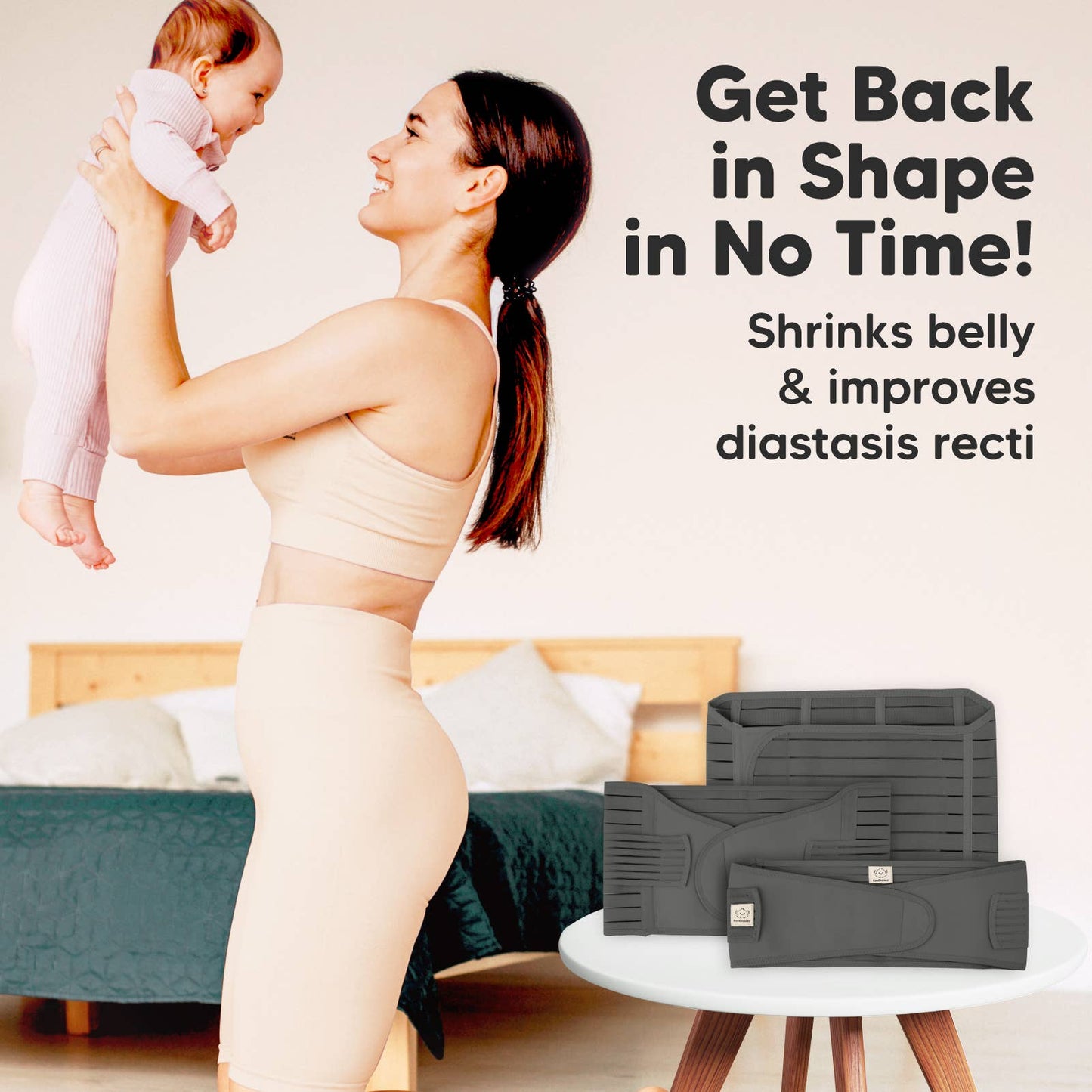 KeaBabies - Revive 3 in 1 Postpartum Belt (Mystic Gray)
