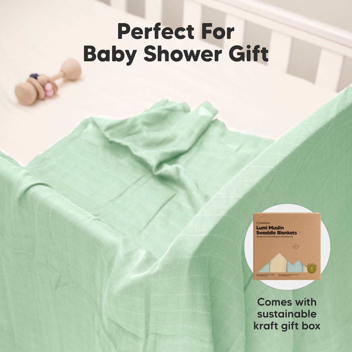 KeaBabies - Lumi Muslin Swaddle Blankets KeaBabies