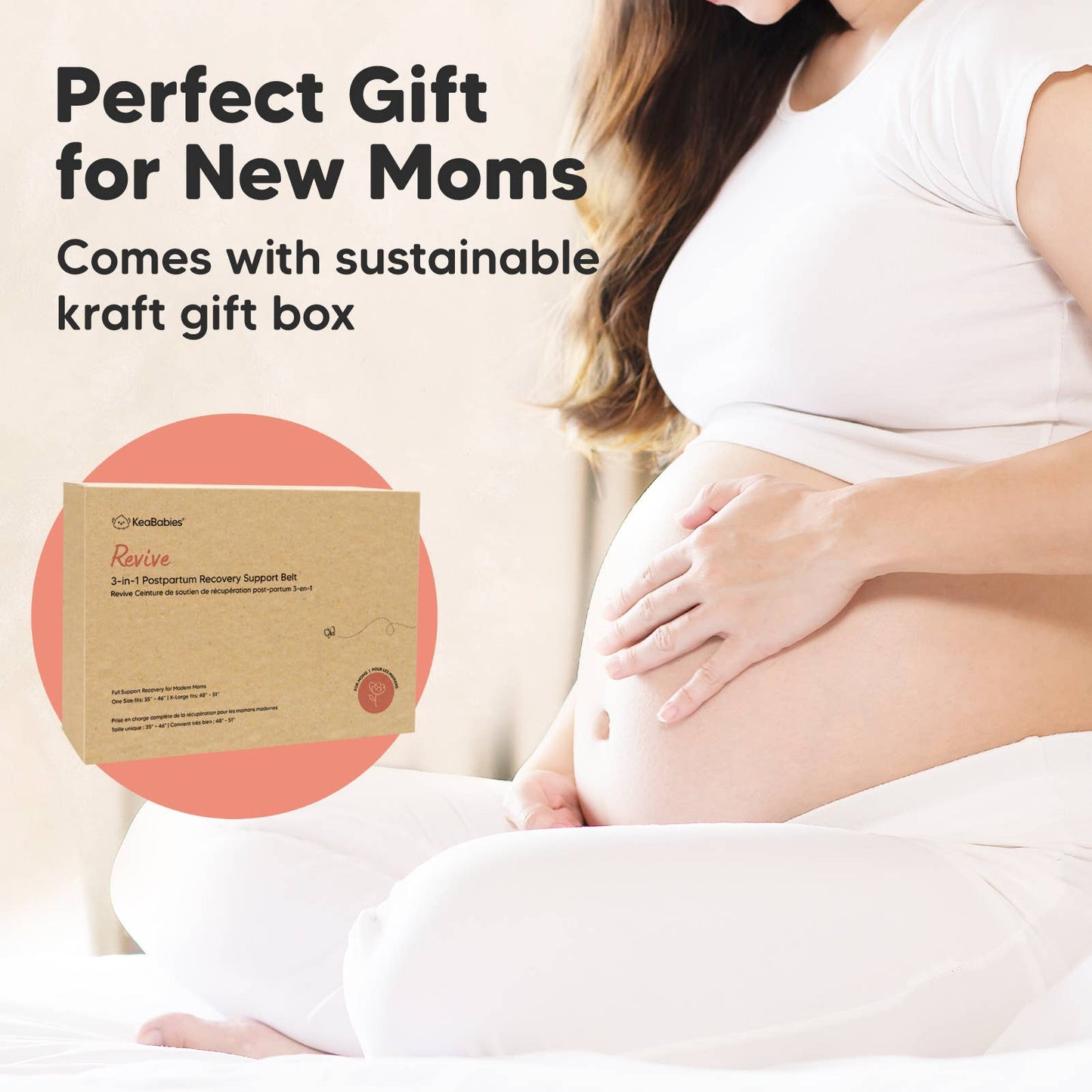 KeaBabies - Revive 3 in 1 Postpartum Belt (Mystic Gray) KeaBabies