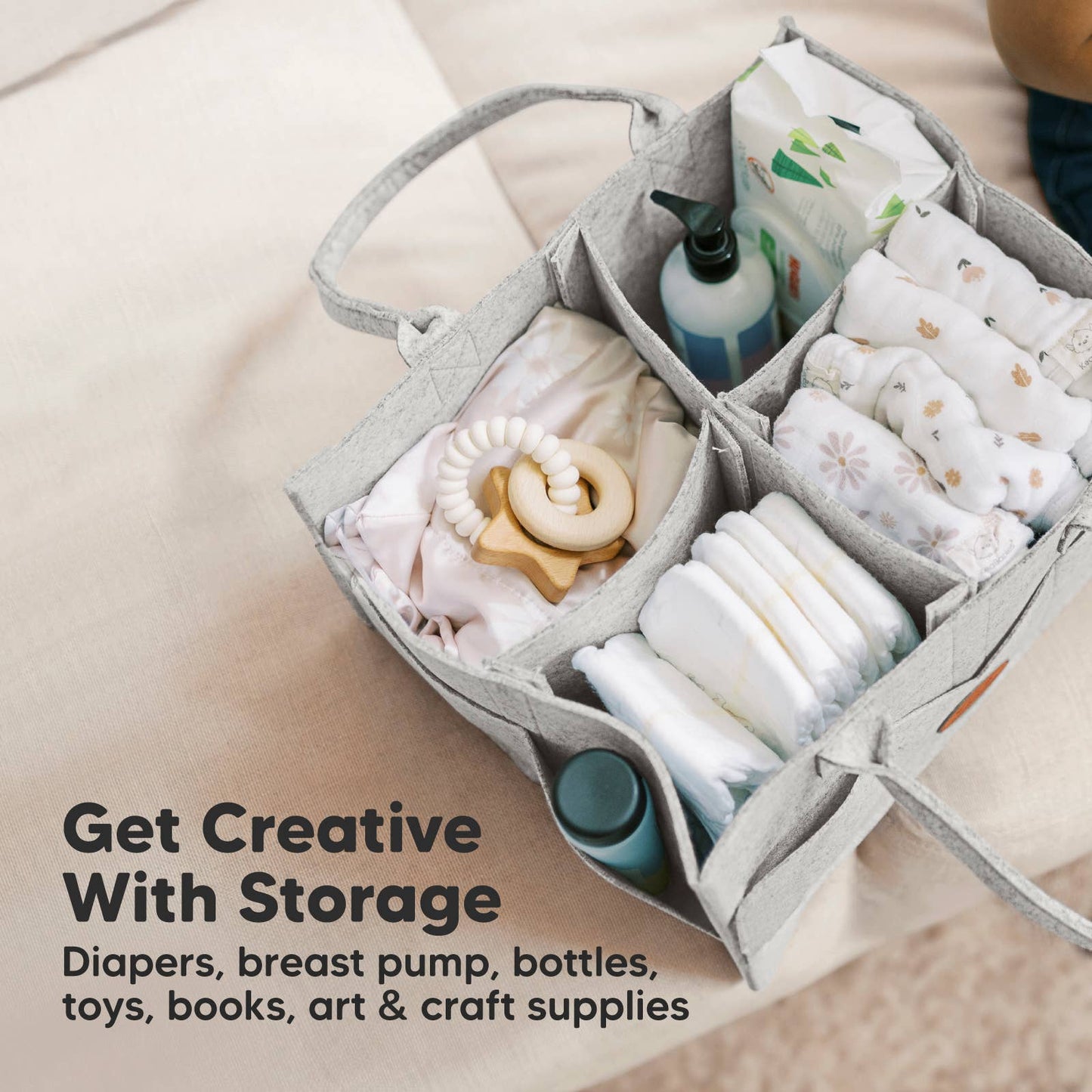 KeaBabies - Original Baby Diaper Caddy Organizer for Nursery, Storage