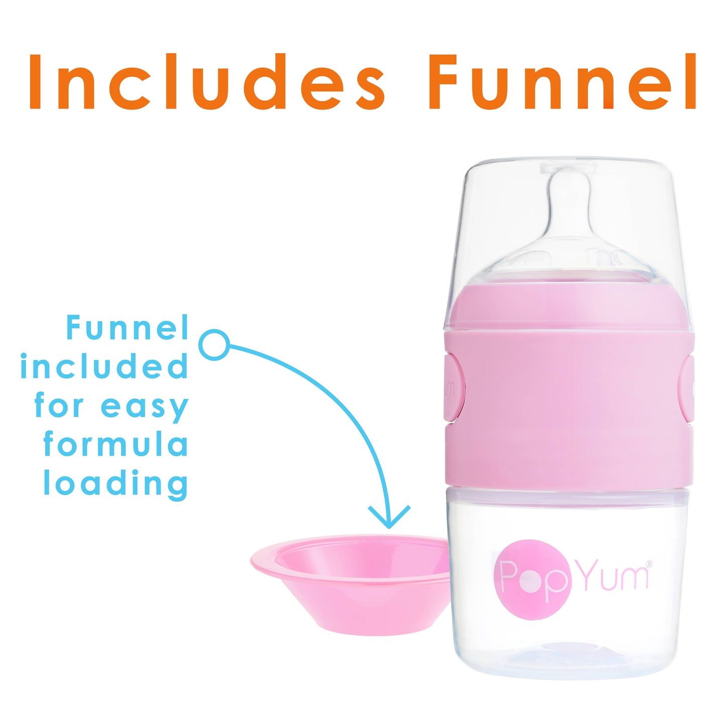 PopYum - 3-Pack Anti-Colic Formula Making Bottles