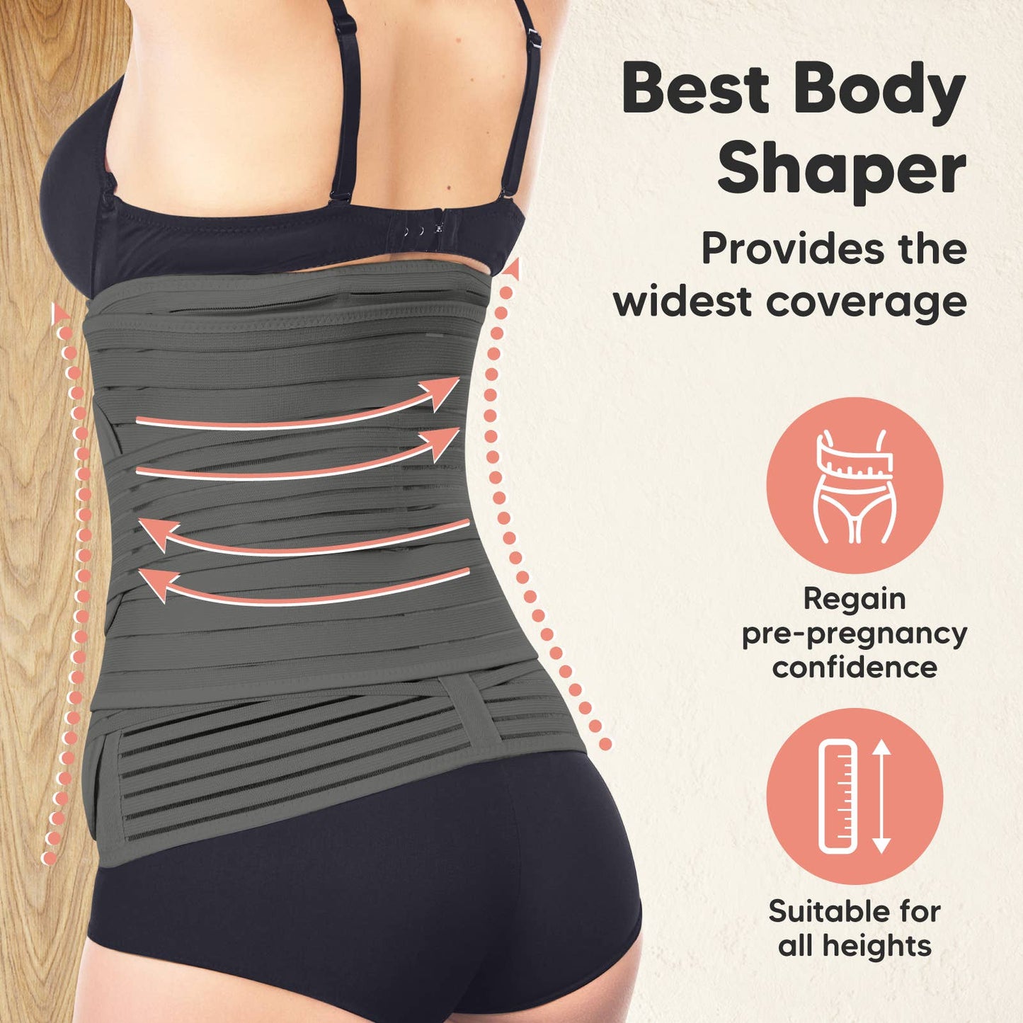 KeaBabies - Revive 3 in 1 Postpartum Belt (Mystic Gray)