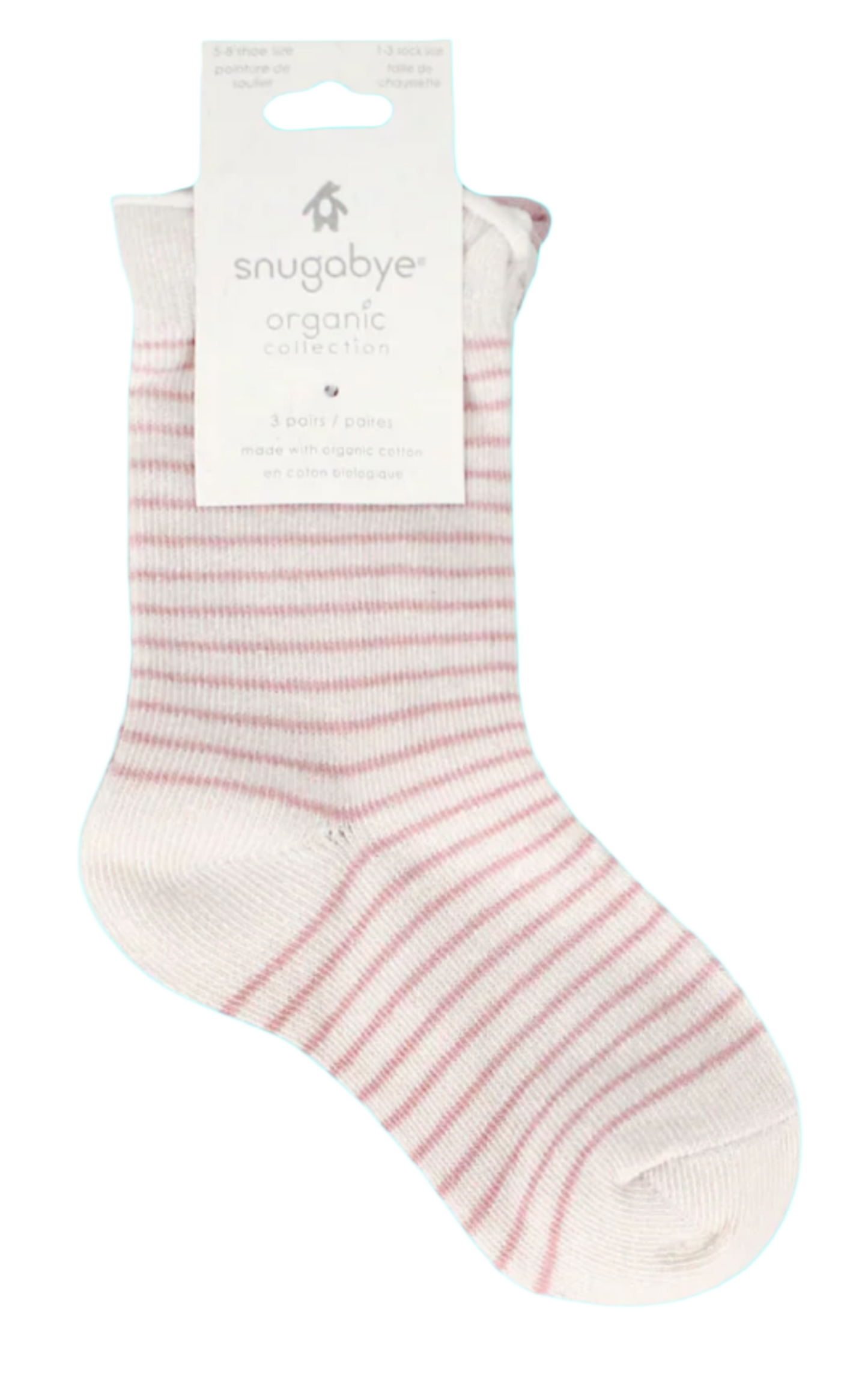 Snugabye - Organic Cotton 3 pack toddler socks