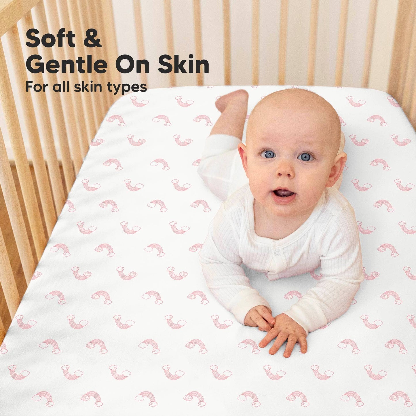 KeaBabies - 2-pack Organic Cotton Fitted Crib Sheet