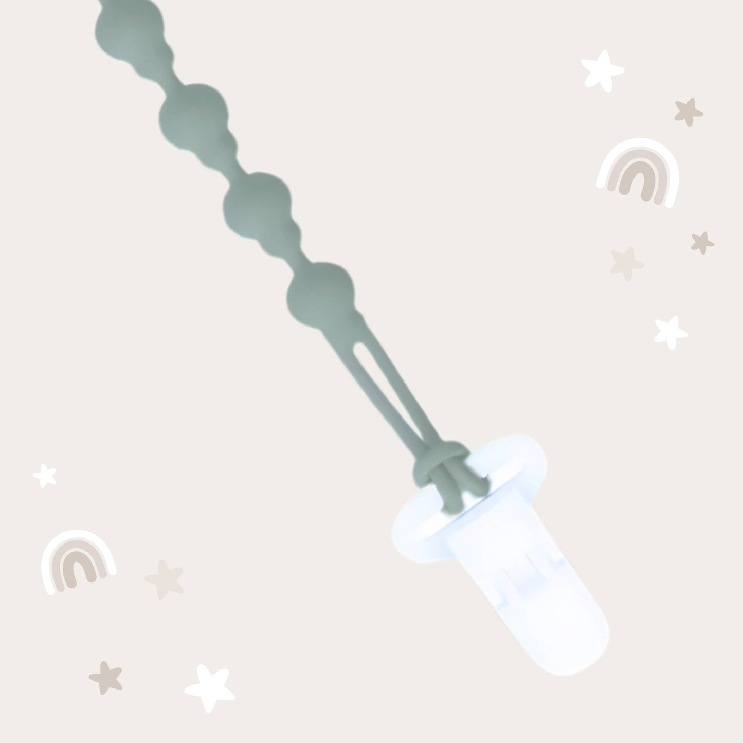 Baby Bliss - Pacifier Clip - Sage & Dusty Teal Baby Bliss