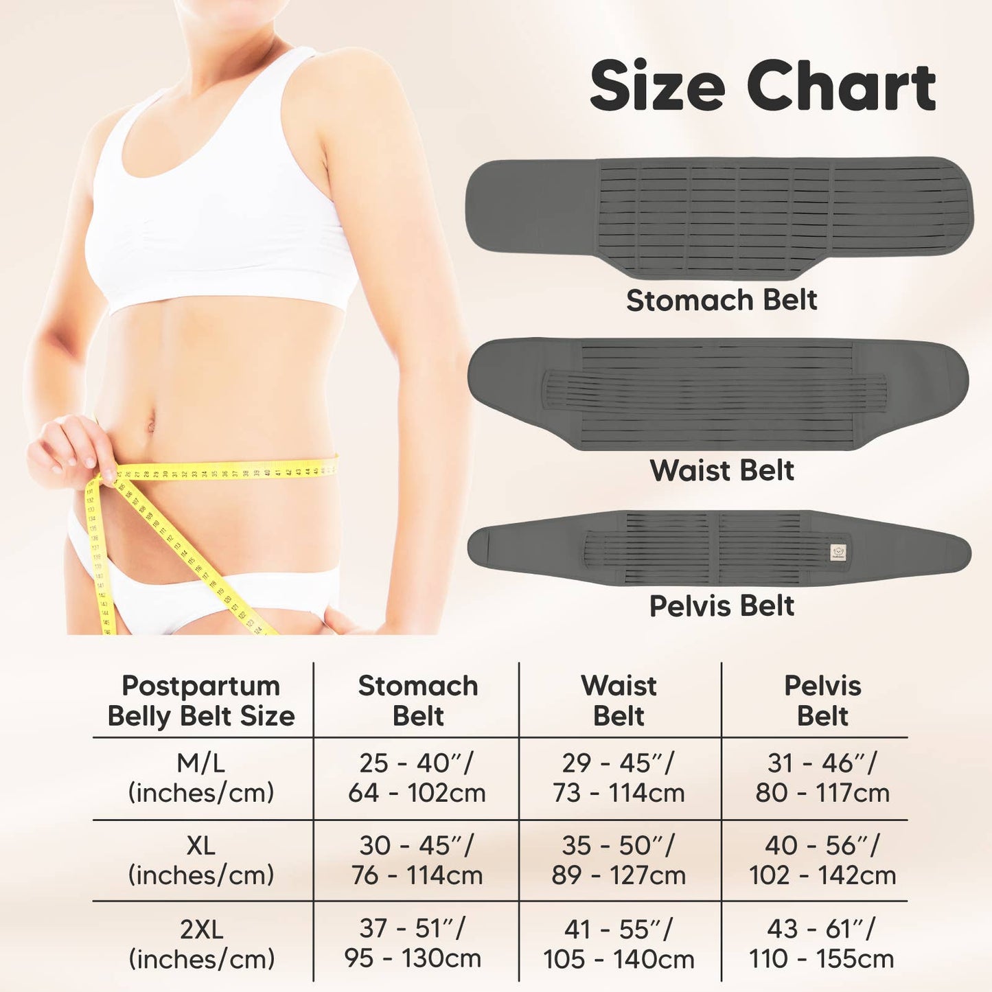 KeaBabies - Revive 3 in 1 Postpartum Belt (Mystic Gray)