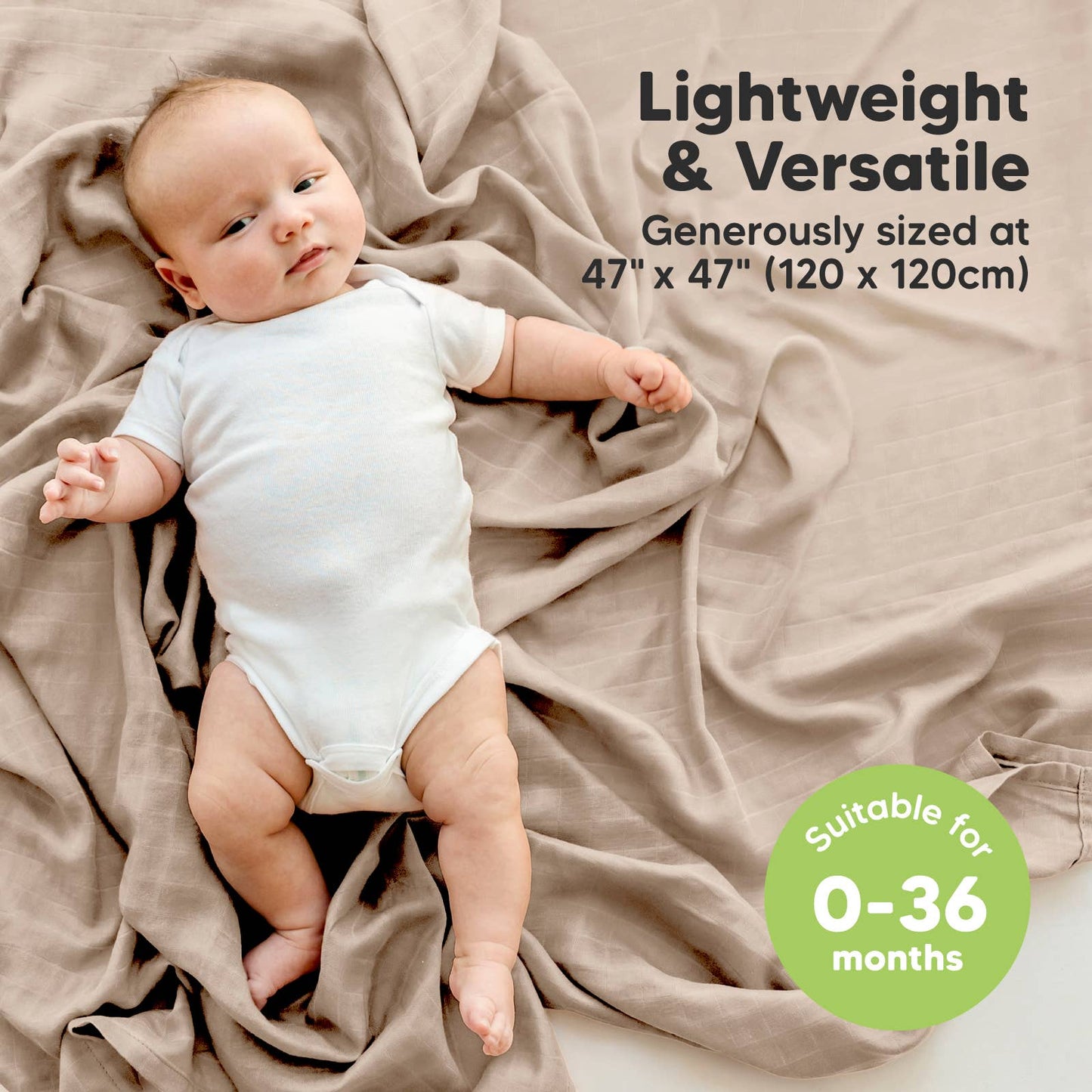 KeaBabies - Lumi Muslin Swaddle Blankets