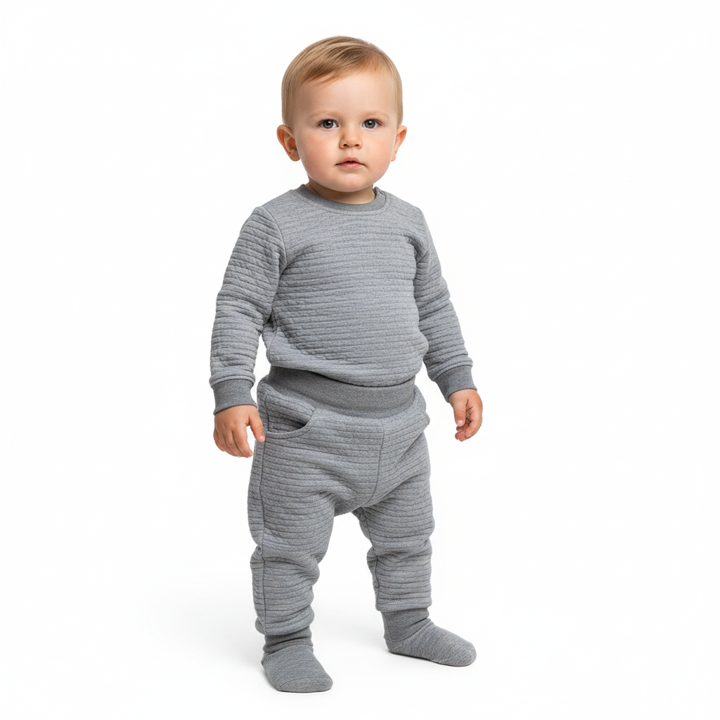 Snugabye - Dream 2pc Cozy Quilted Set - Light Grey
