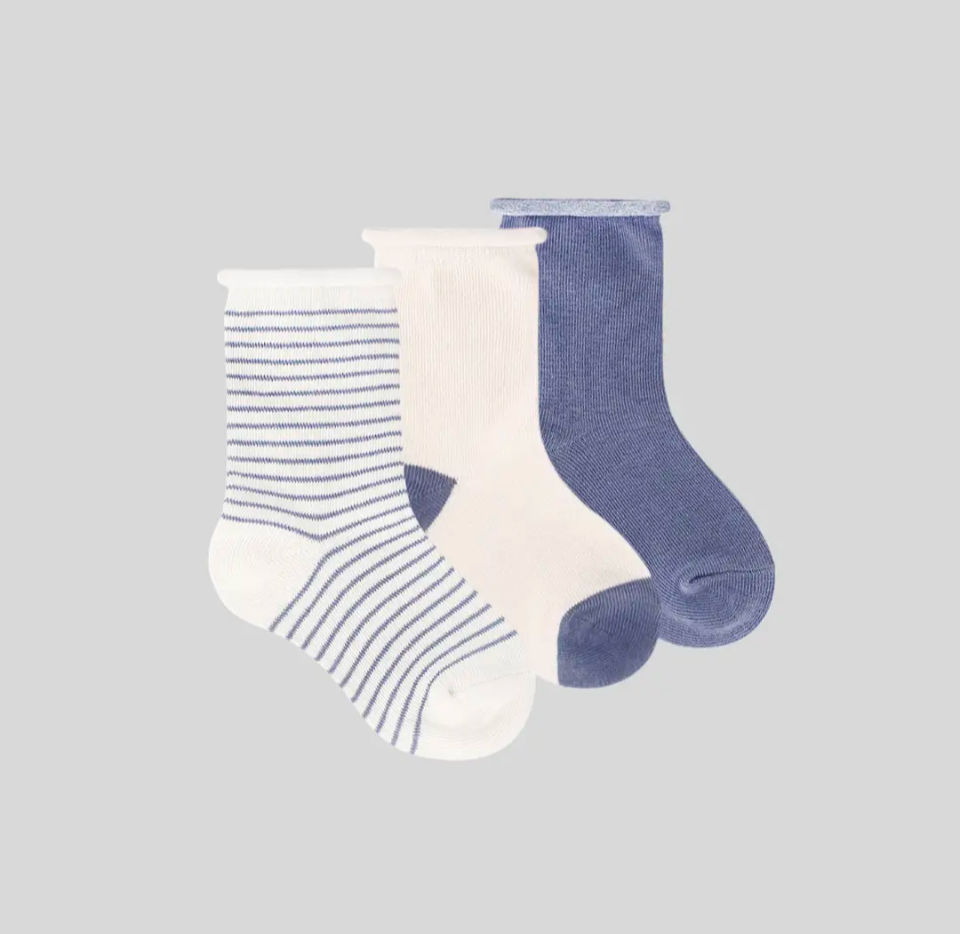Snugabye - Organic Cotton 3 pack toddler socks