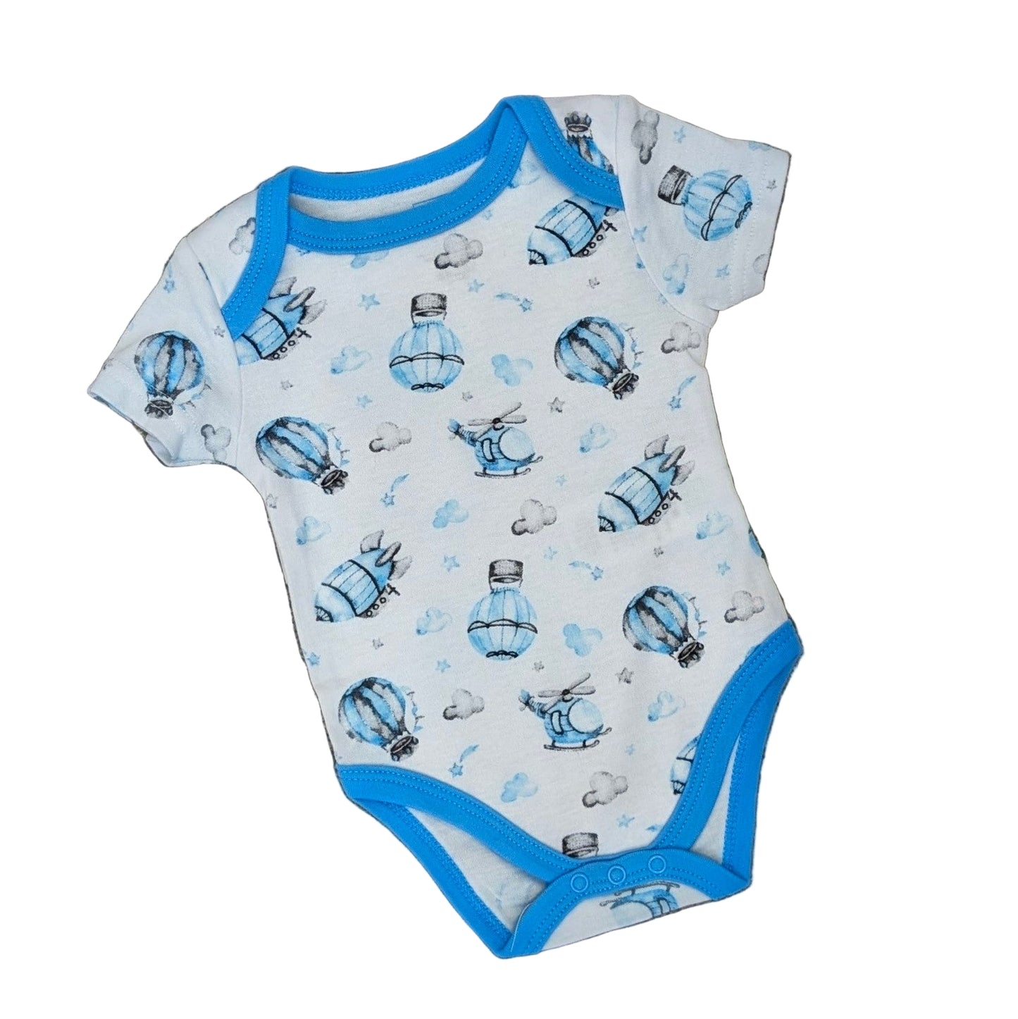 Baby Mode 3-Pack Bodysuit- Boy Helicopter Rose Textiles