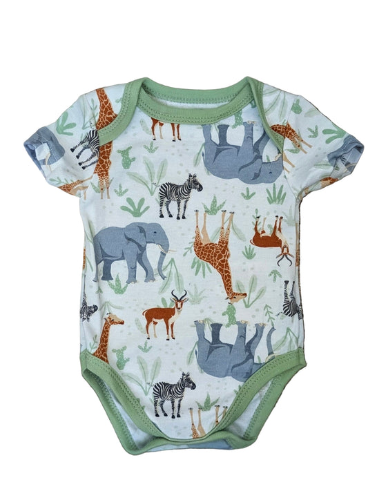 Baby Mode 3-Pack Bodysuit-Neutral Safari Rose Textiles