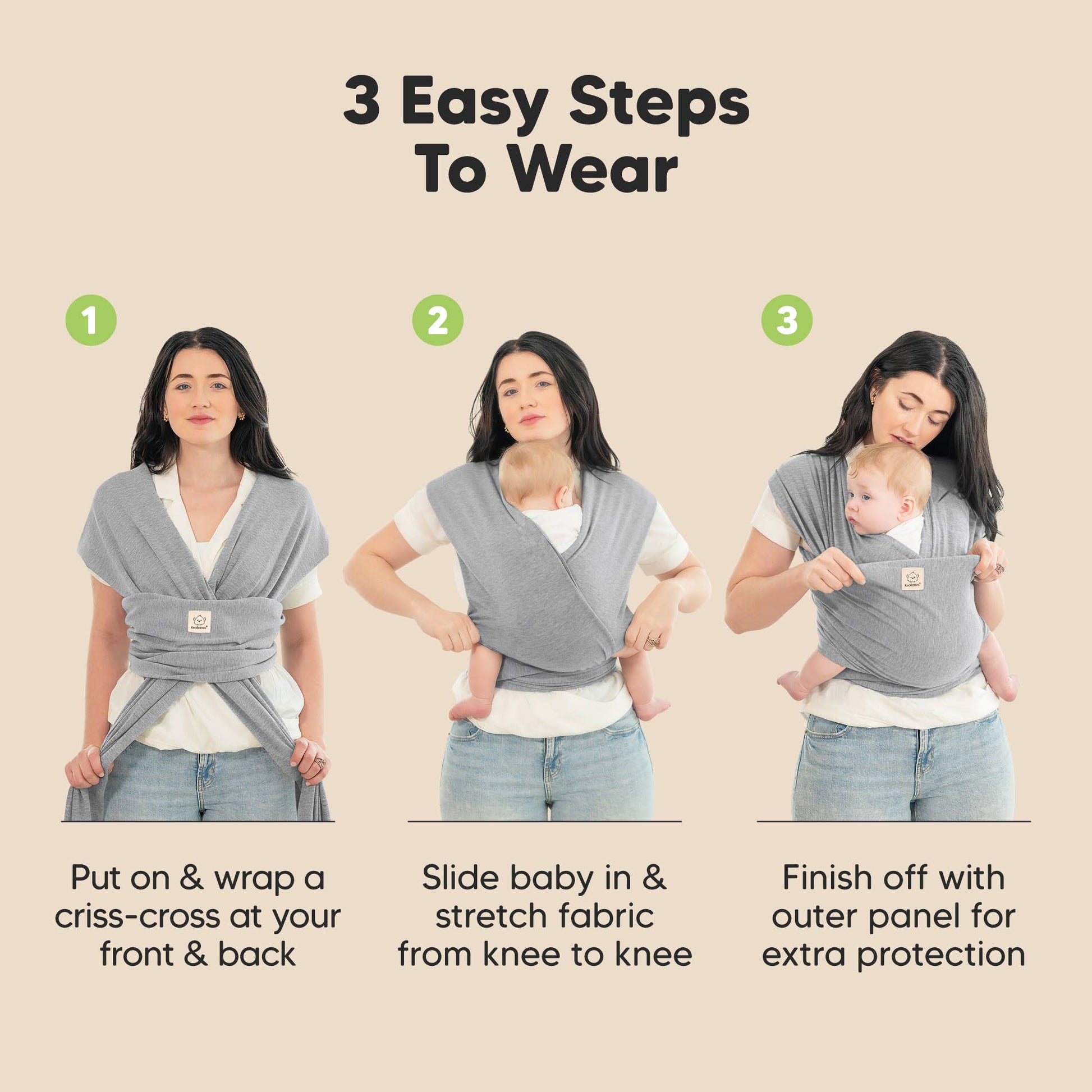 KeaBabies - Original Baby Wrap Carrier KeaBabies