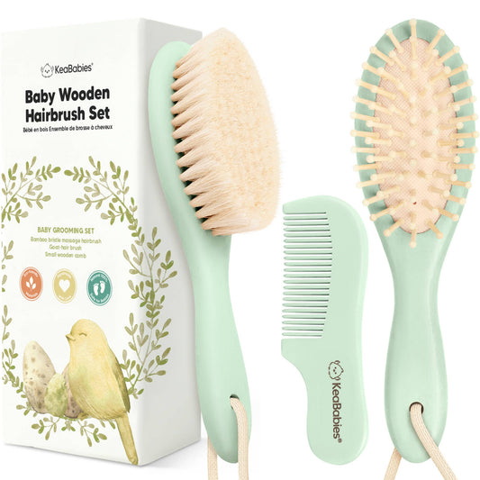 KeaBabies - Baby Hair Brush and Comb Set KeaBabies