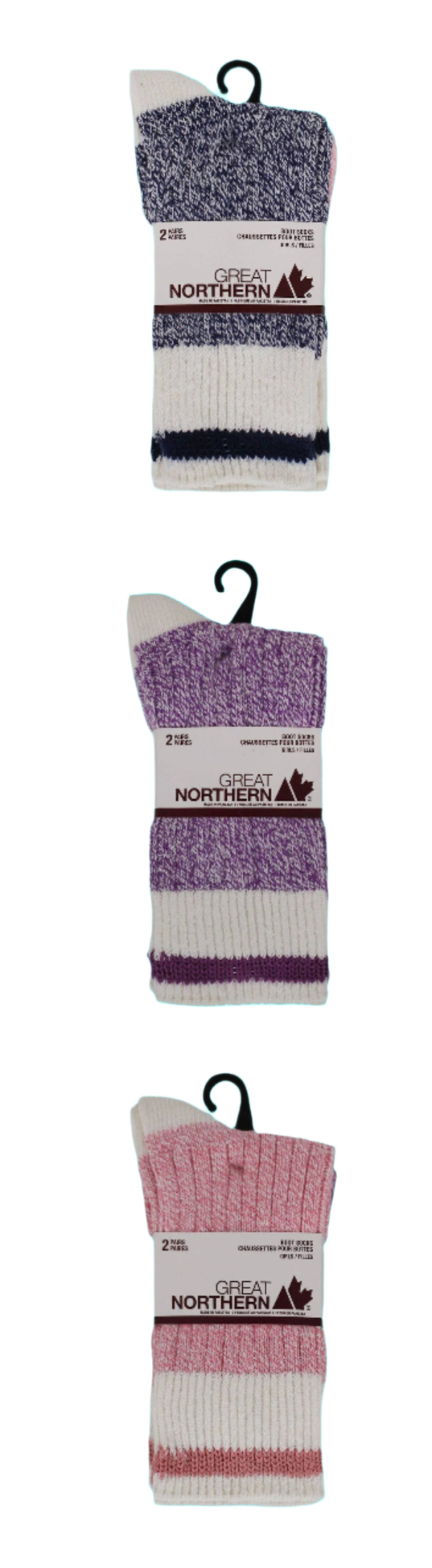 Great Northern-Girls 2 pack Ribbed Boot Socks/5-7