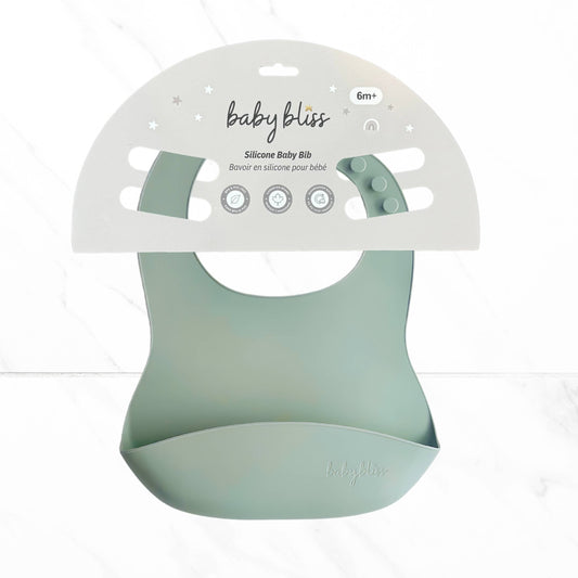 Baby Bliss - Silicone Bib - Sage