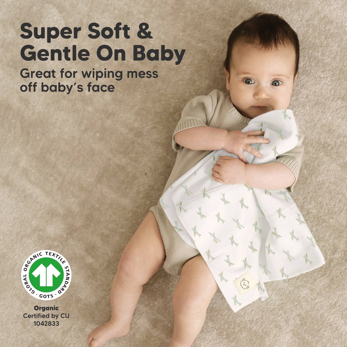 KeaBabies - 6Pack Shea Burp Cloths