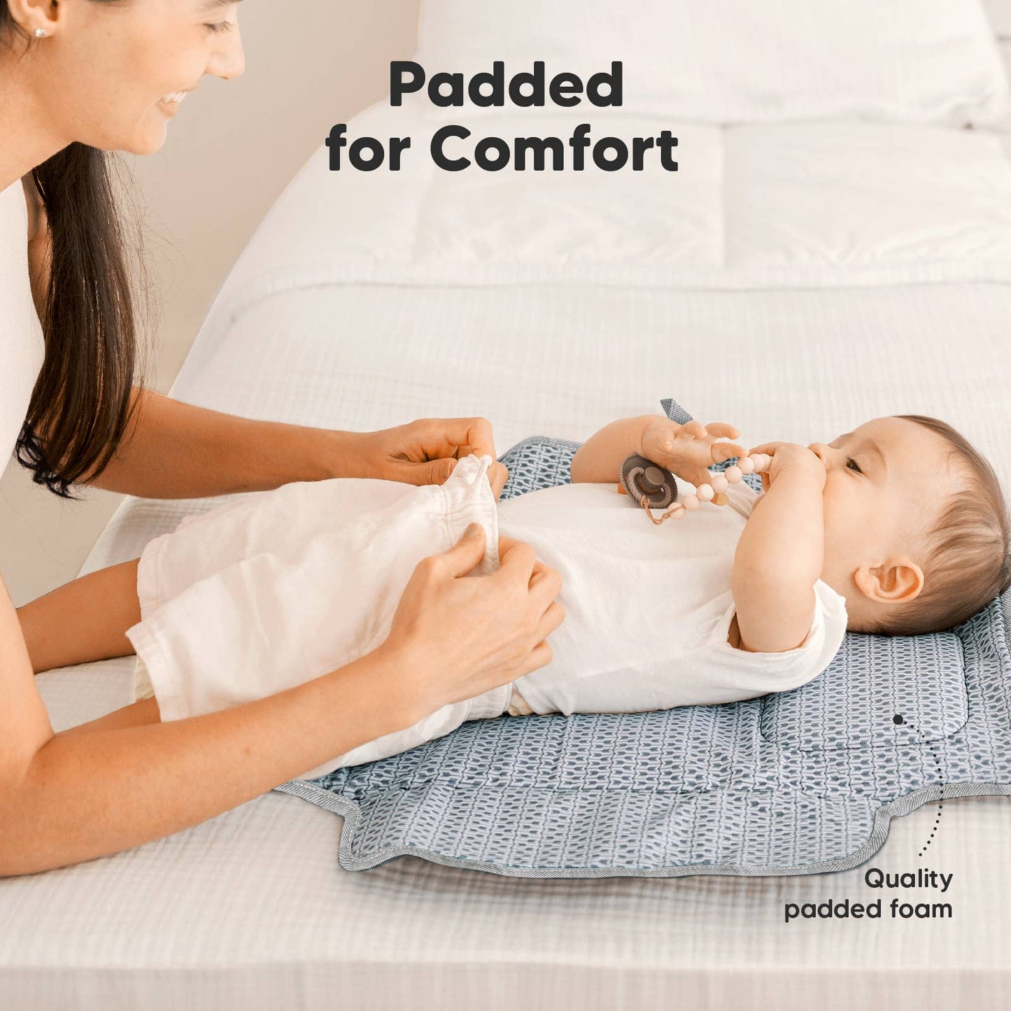 KeaBabies - Ezee Portable Diaper Changing Pad, Foldable Changing Mat