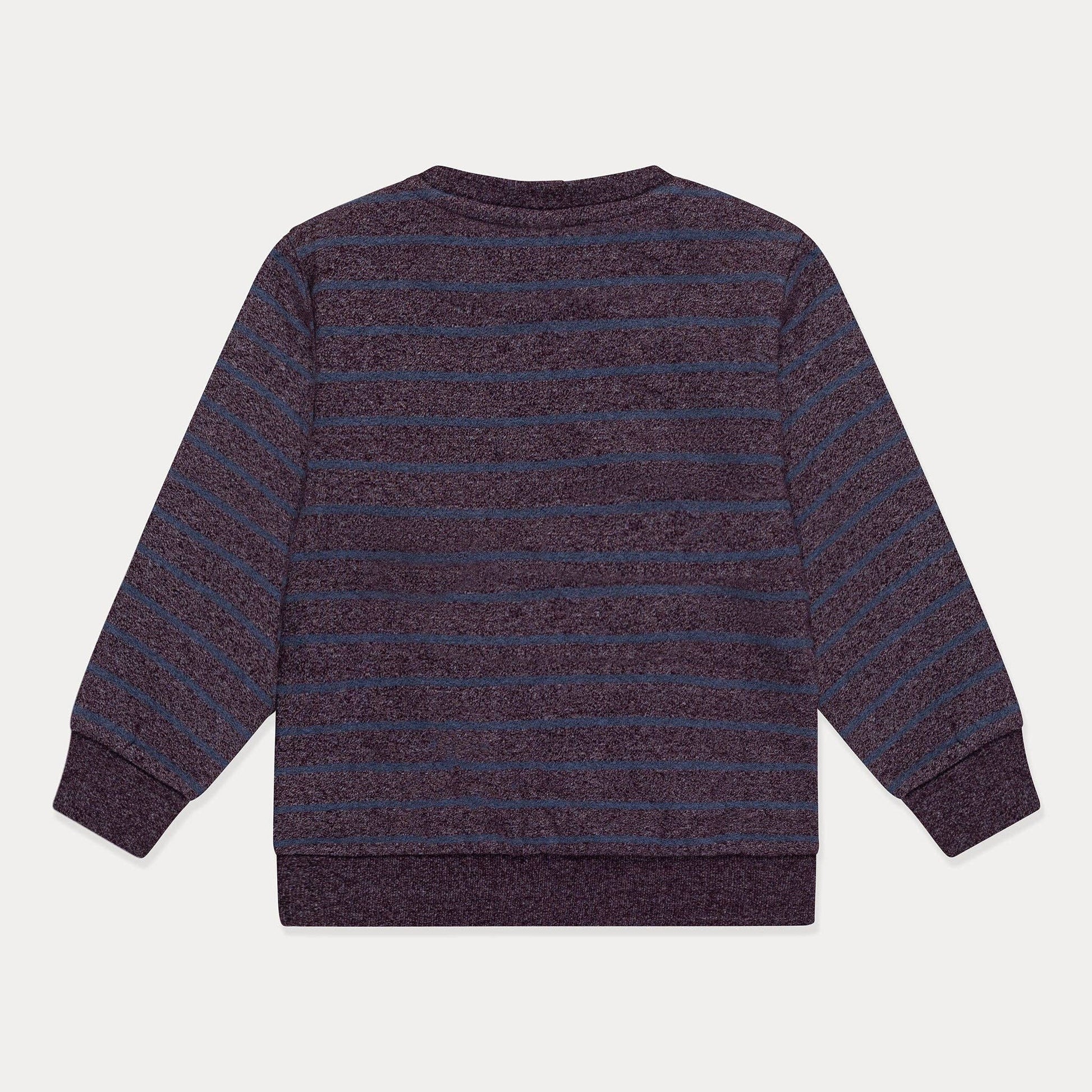 Mini Wardrobes - Toddler Sweatshirt Boys Crewneck Sweatshirt, Striped Soft Fleece Mini Wardrobes