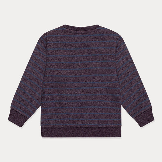 Mini Wardrobes - Toddler Sweatshirt Boys Crewneck Sweatshirt, Striped Soft Fleece Mini Wardrobes