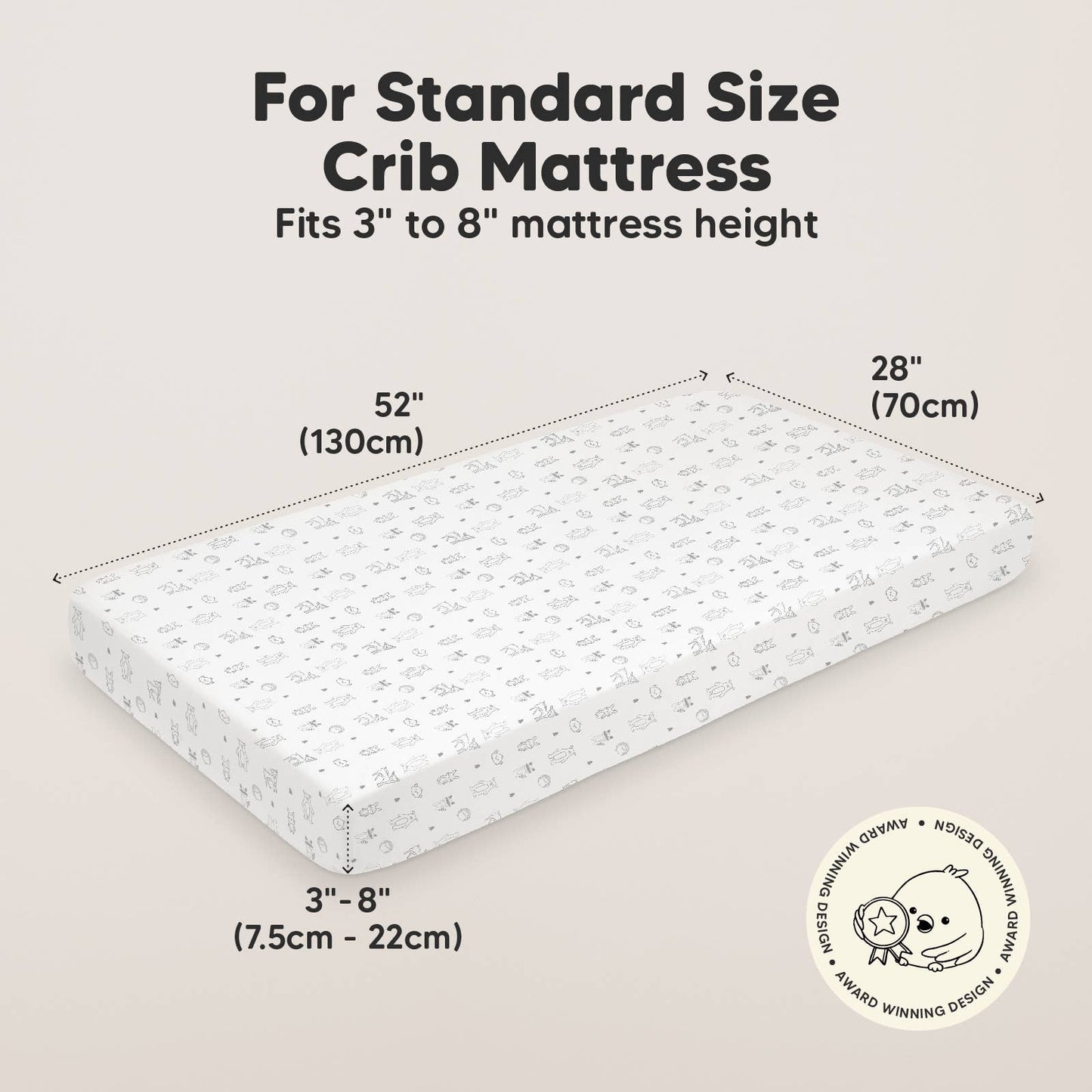 KeaBabies - 2-pack Organic Cotton Fitted Crib Sheet