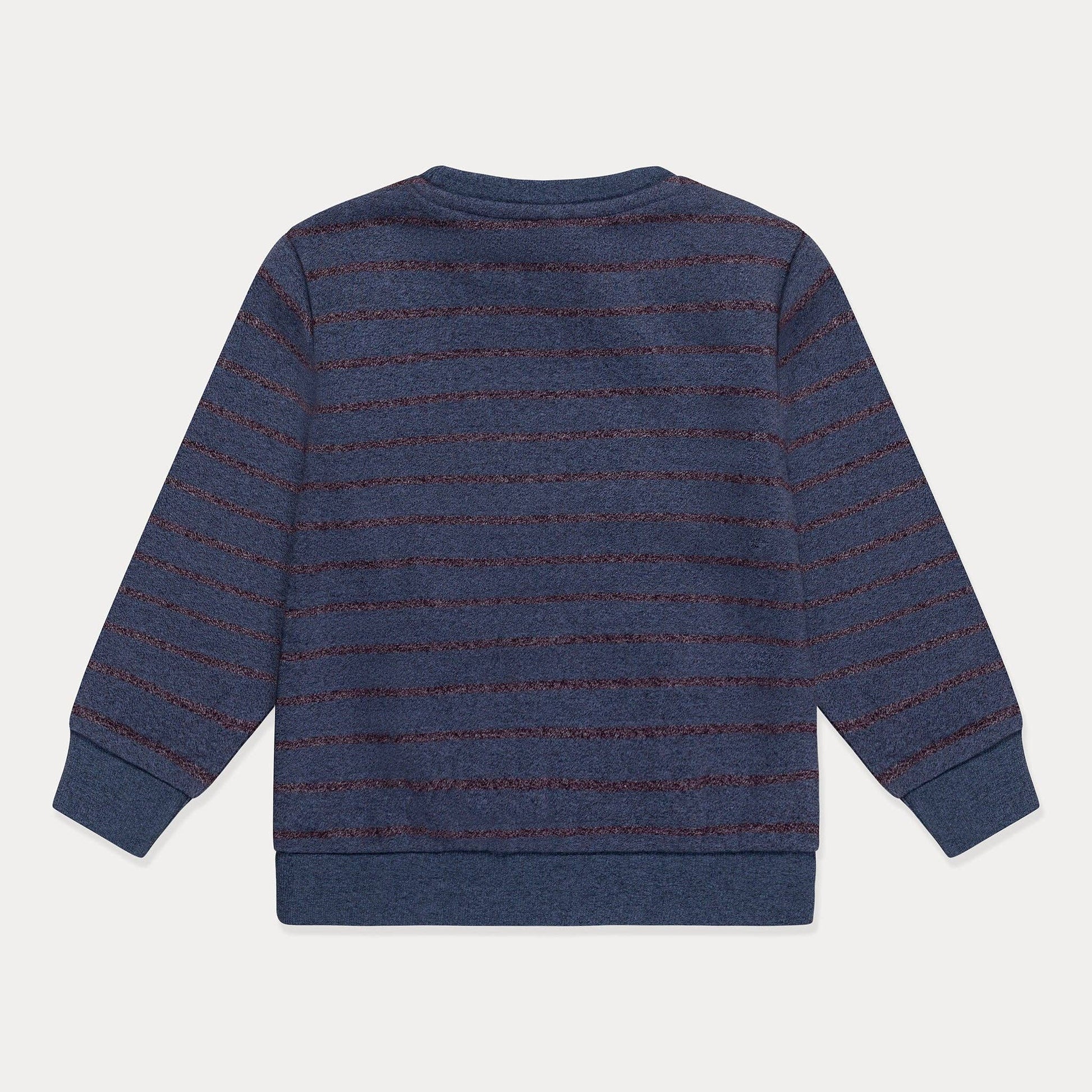 Mini Wardrobes - Toddler Sweatshirt Boys Crewneck Sweatshirt, Striped Soft Fleece Mini Wardrobes
