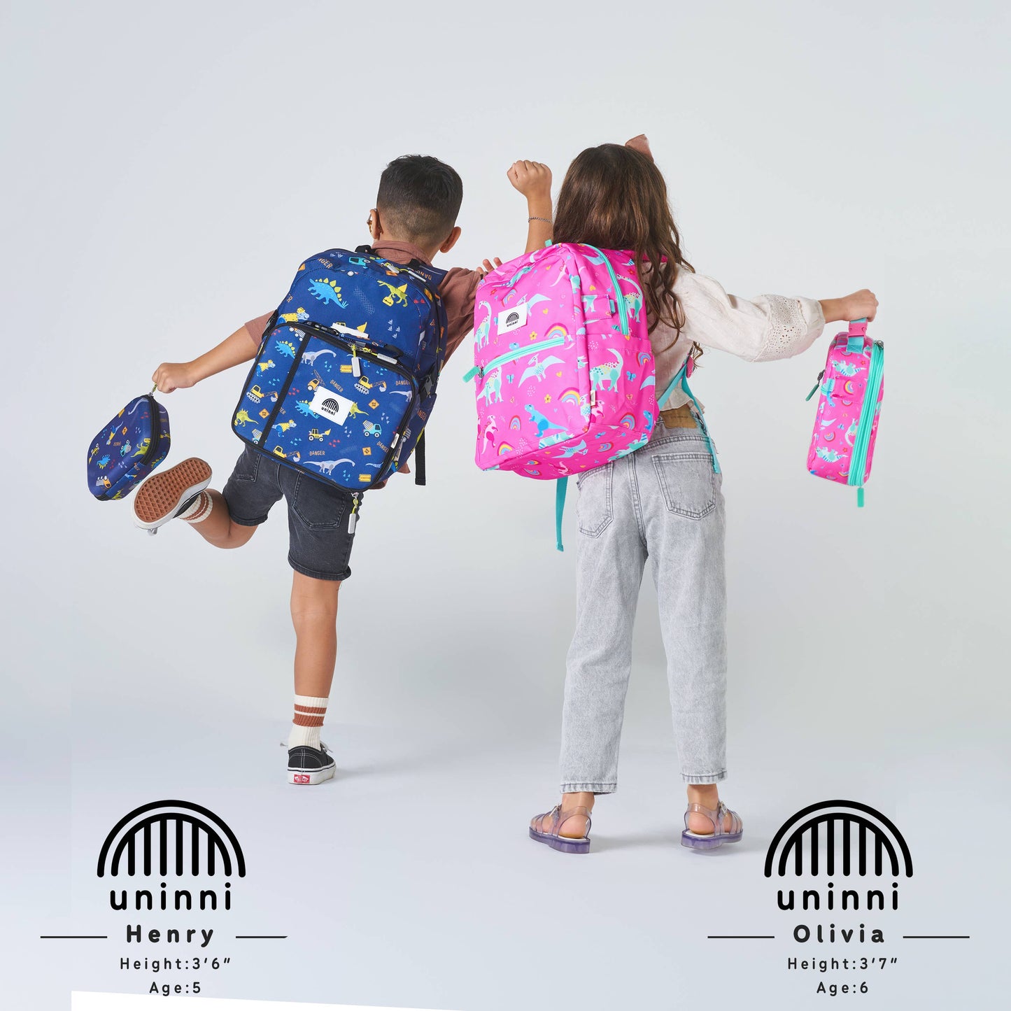uninni - Ethan Backpack-Blue Dinosaur