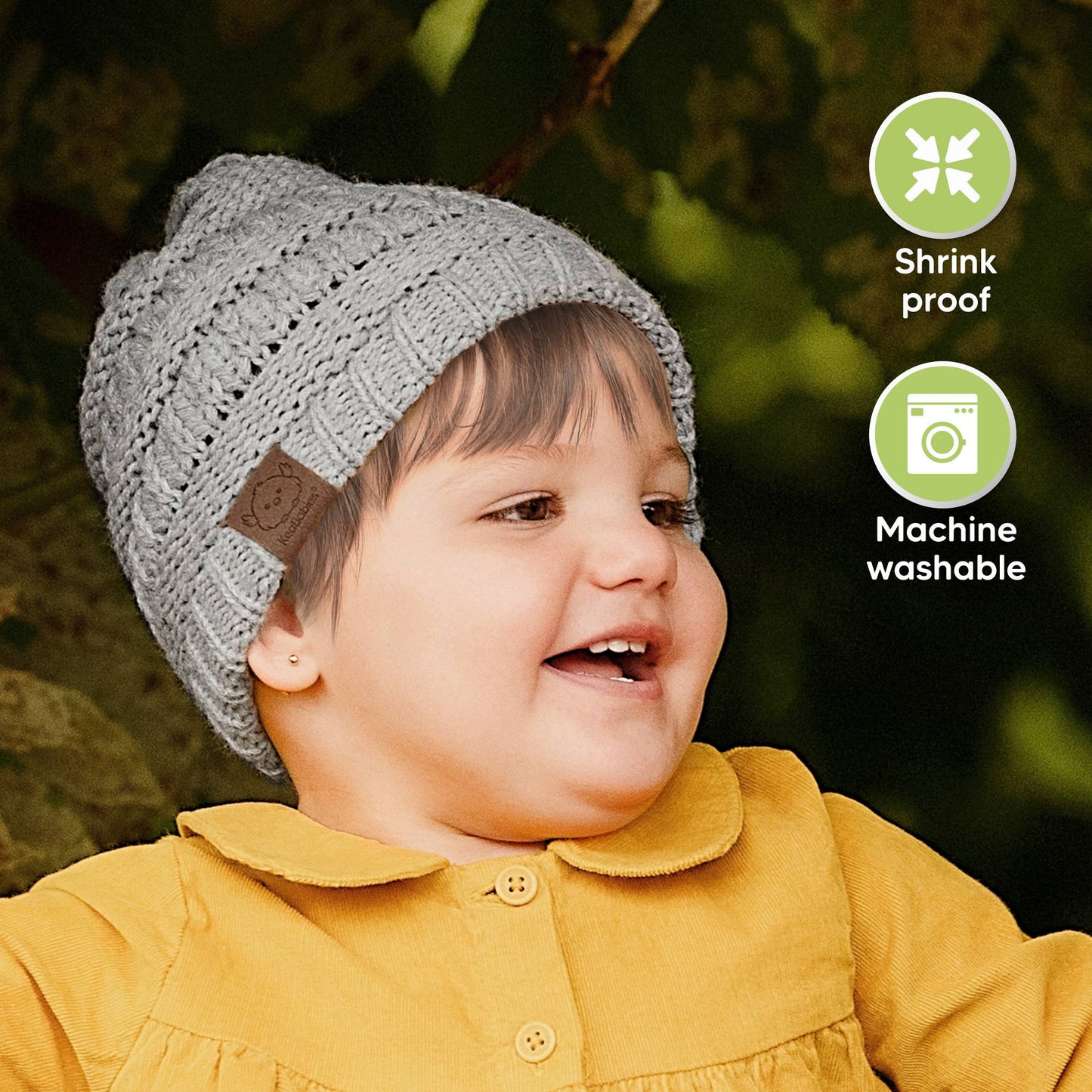 KeaBabies - 3-Pack Warmzy Baby Beanies (Sweet Pea, 6-36mos) KeaBabies