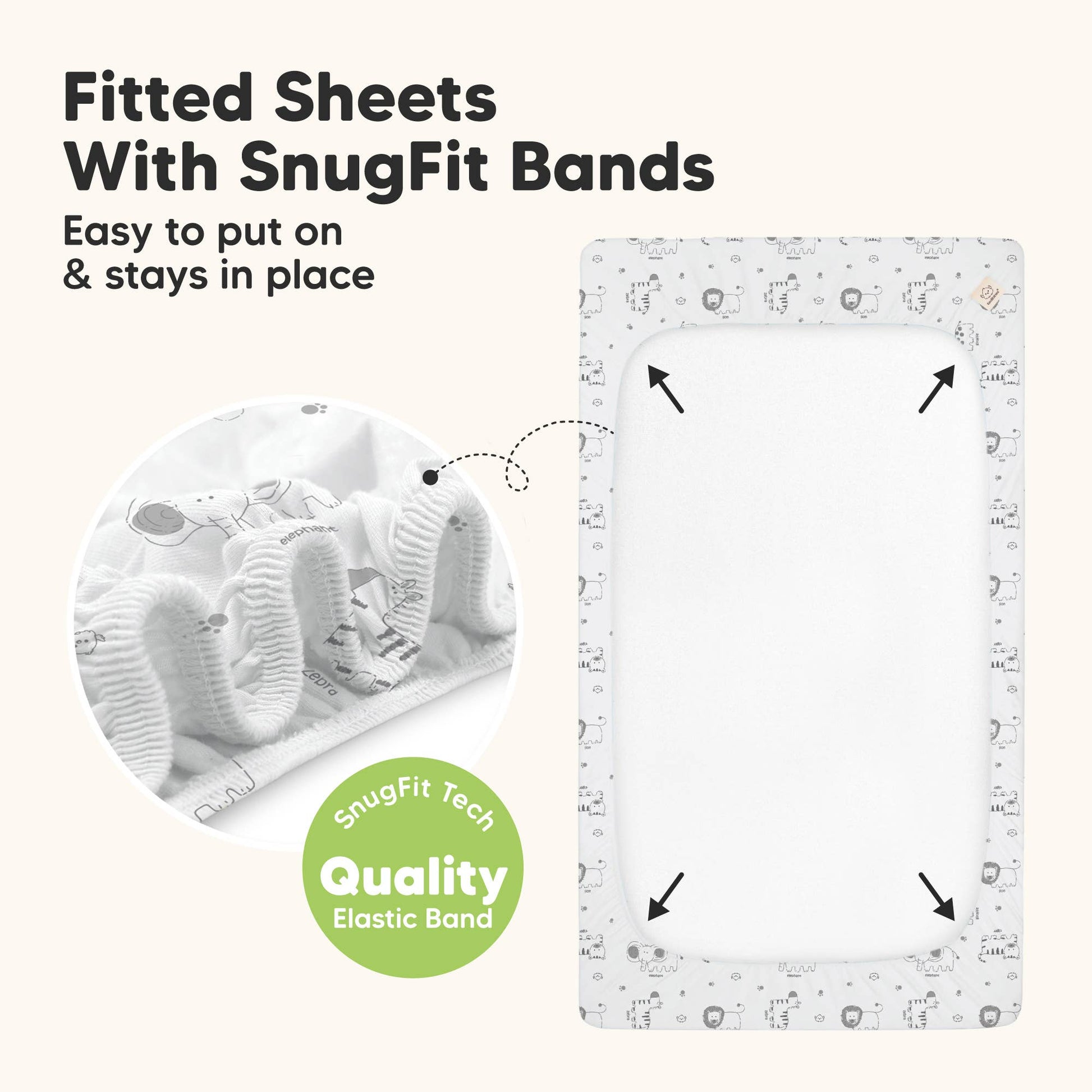 KeaBabies - 2pk Waterproof Crib Sheets, Baby Mattress Protector KeaBabies