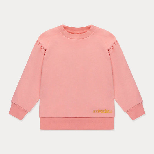 Mini Wardrobes - Toddler Sweatshirt Girls Crewneck Sweatshirt, Soft Fleece Cotton Mini Wardrobes