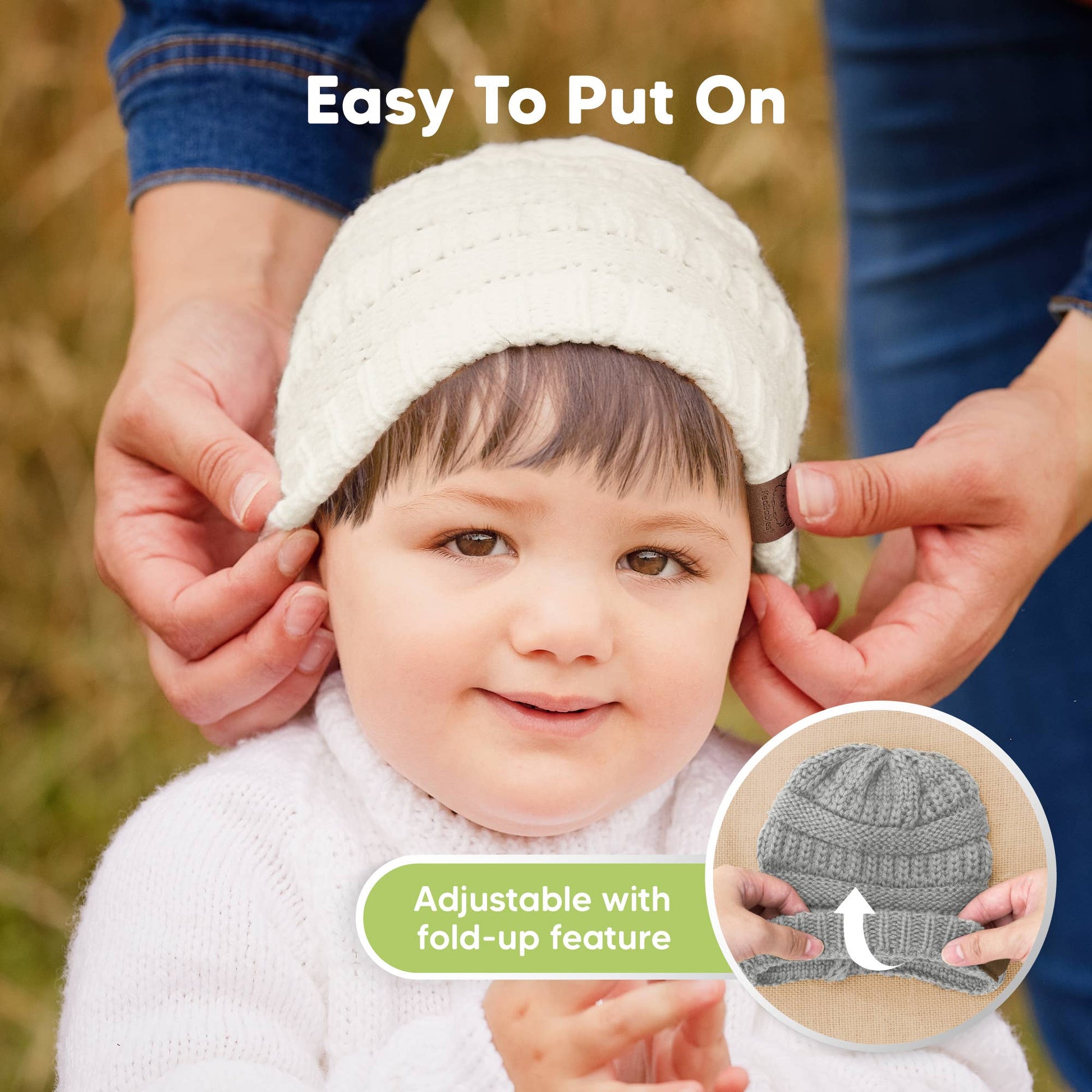 KeaBabies - 3-Pack Warmzy Baby Beanies (Sweet Pea, 6-36mos) KeaBabies