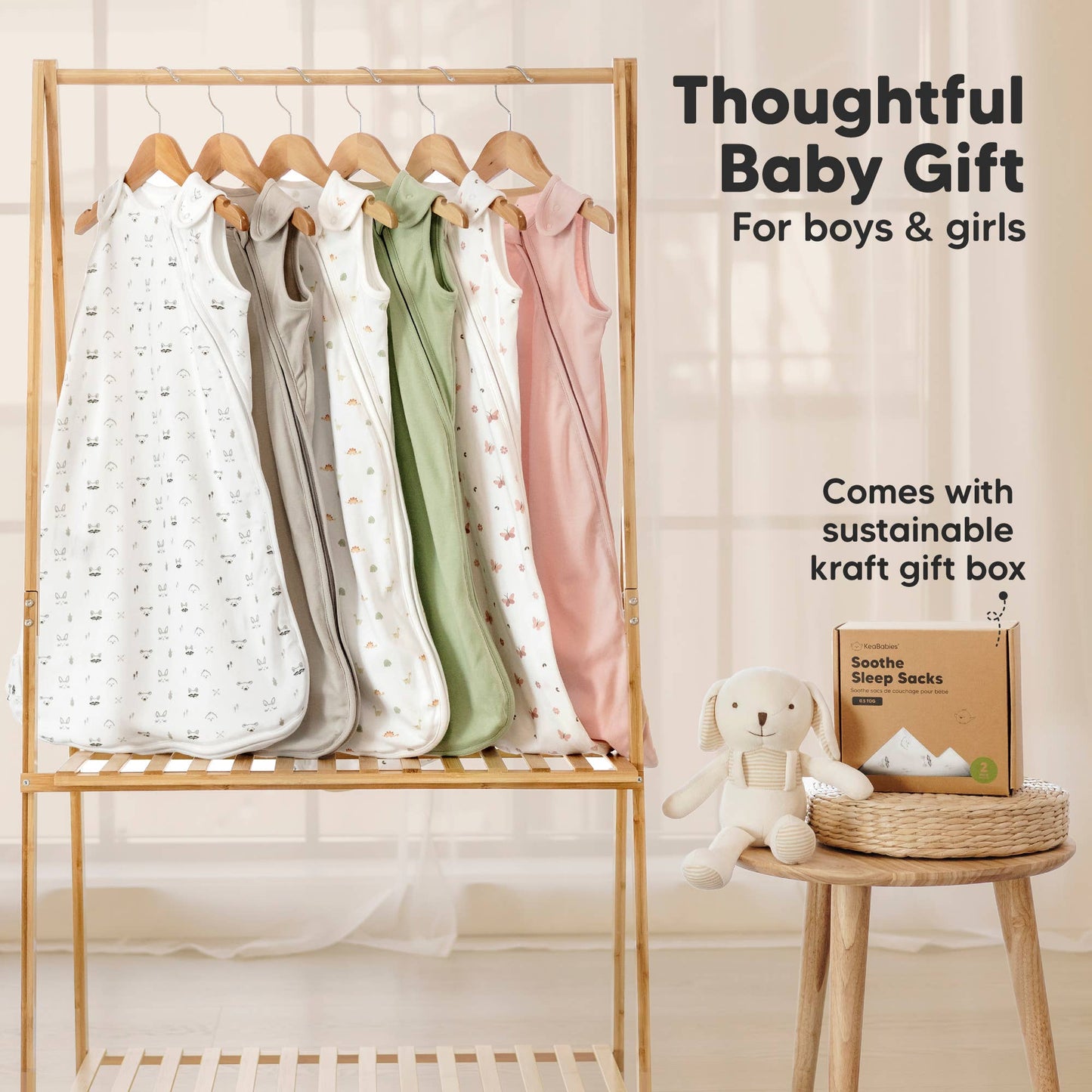 KeaBabies - Soothe Sleep Sack, Baby Wearable Blanket (6-18mos) KeaBabies