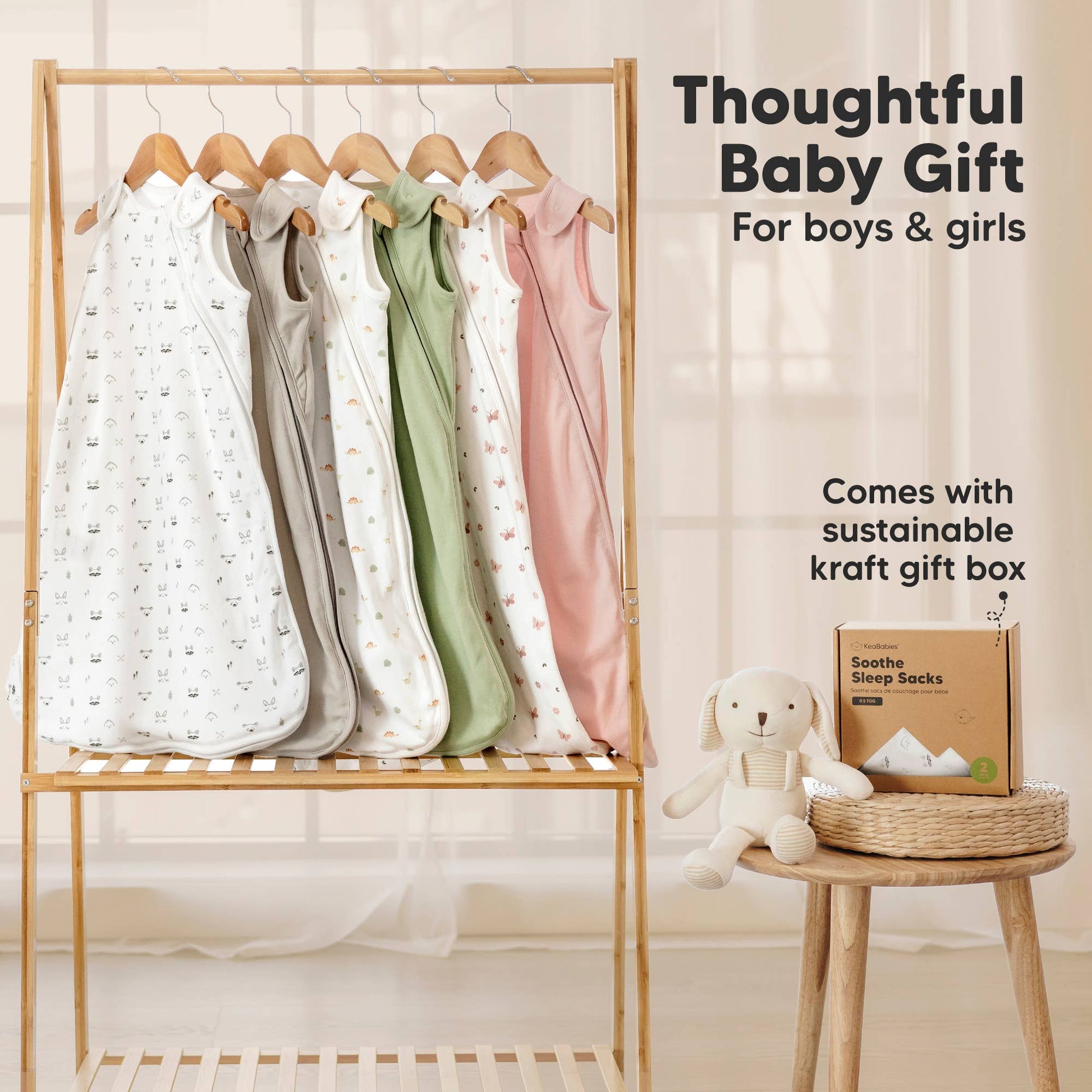 KeaBabies - Soothe Sleep Sack, Baby Wearable Blanket (6-18mos) KeaBabies