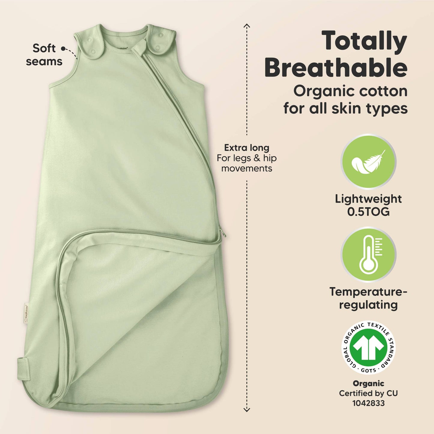 KeaBabies - Soothe Sleep Sack, Baby Wearable Blanket (6-18mos) KeaBabies