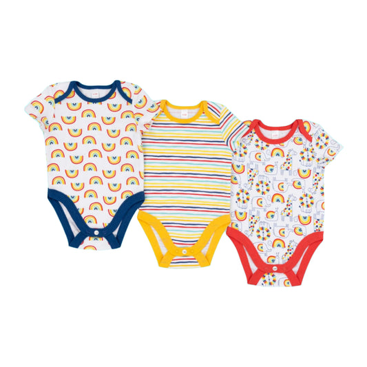 Lily & Jack 3-Pack Bodysuit 100% Organic Cotton- Rainbow