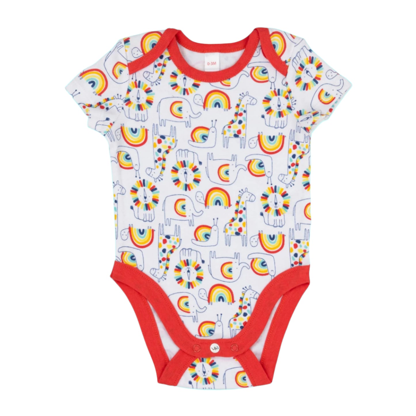 Lily & Jack 3-Pack Bodysuit 100% Organic Cotton- Rainbow