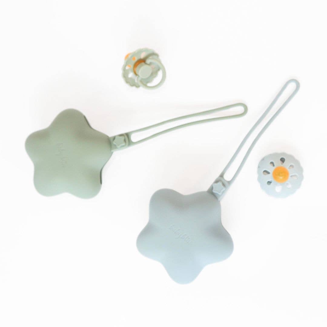 Baby Bliss - Star Pacifier Holder Case - Sage