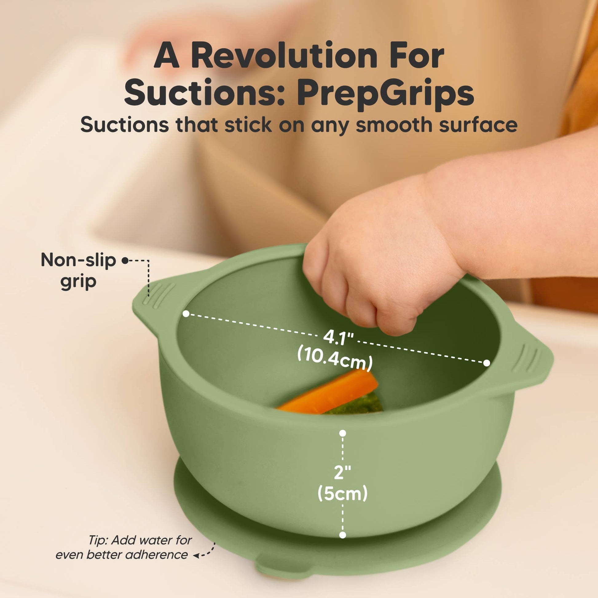 KeaBabies - 2-Pack Prep Suction Bowls with Lids, BPA-Free Baby Bowls KeaBabies